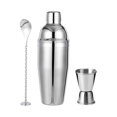 Stainless Steel Cocktail Shaker 3-Piece Set
