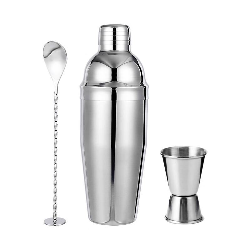 3-teiliges Cocktail-Shaker-Set aus Edelstahl, 750 ml