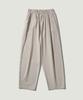 EASE Linen Elastic Waist Pants [Oversized Fit]_Oatmeal_Unisex