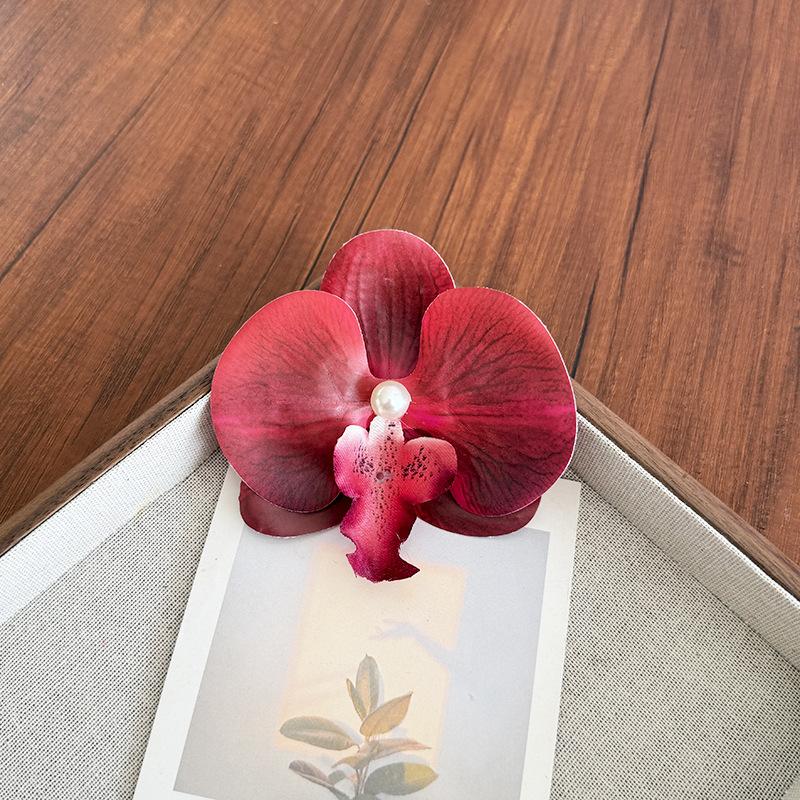 3D realistic orchid hairpin 1 PC butterfly side clip flower atmosphere-themed hairpin with girl Delicate Jewelry
