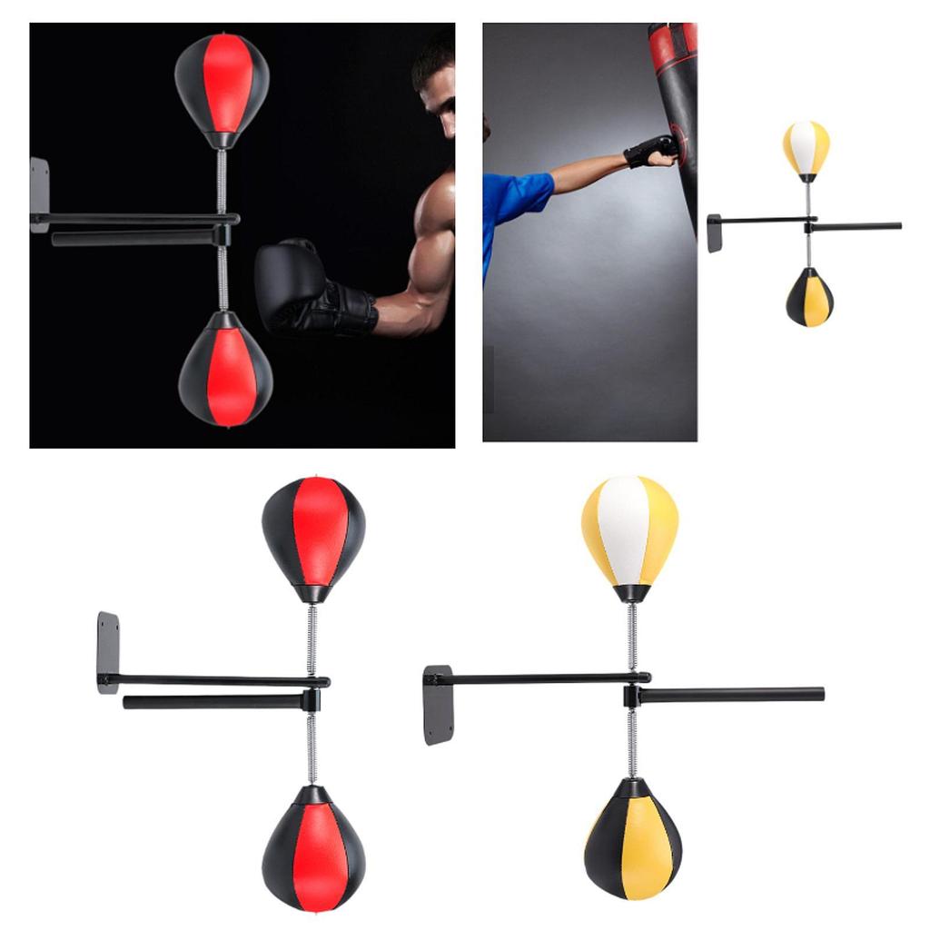 Boxing Bar Adjustable Height Fitness Wall Mounted Mma Speed Trainer Red