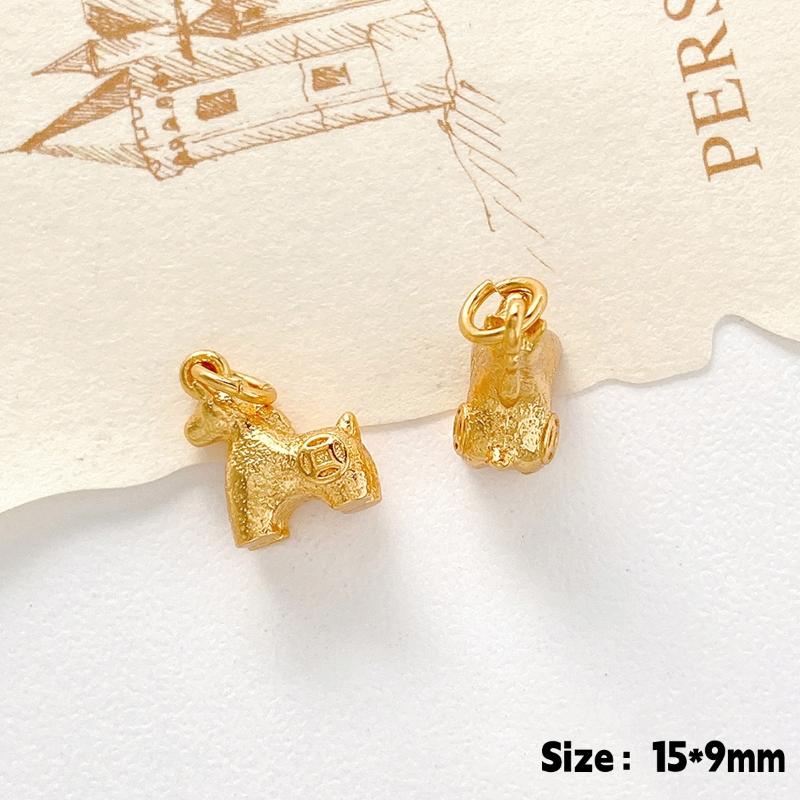 .1Stuks Schattige Gouden Kleur Pony Paard Bedels Hanger Voor Sieraden Maken Ketting Oorbellen Armband Sleutelhanger DIY Accessoires Benodigdheden