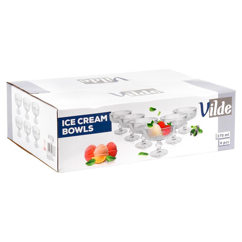 Glass ice cream cups 270 ml 6 pcs.