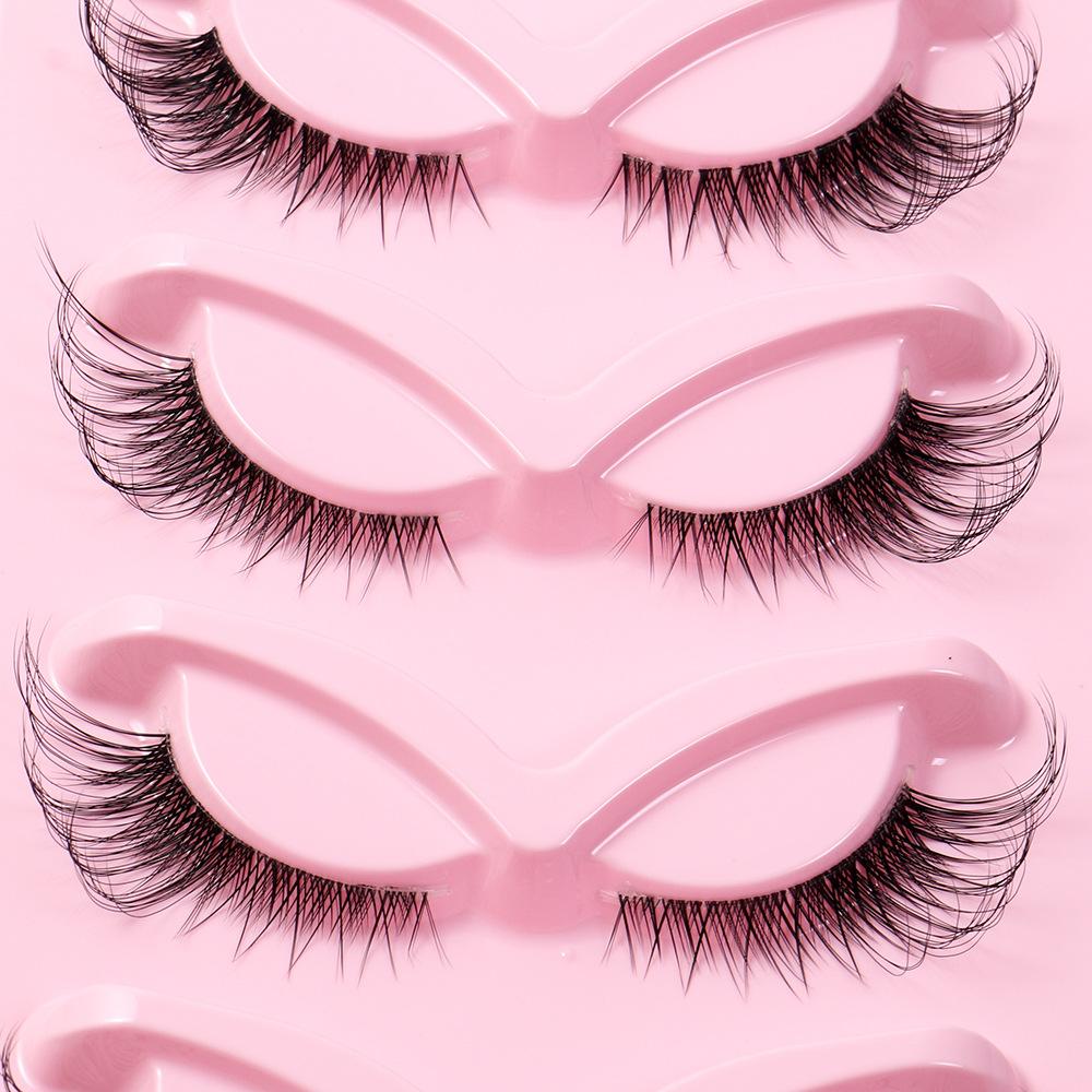 5 Pairs Of Diagonal Flying Fox Eyes False Eyelashes, Natural Thick Eyelashes, Simulated Cat Eyelashes