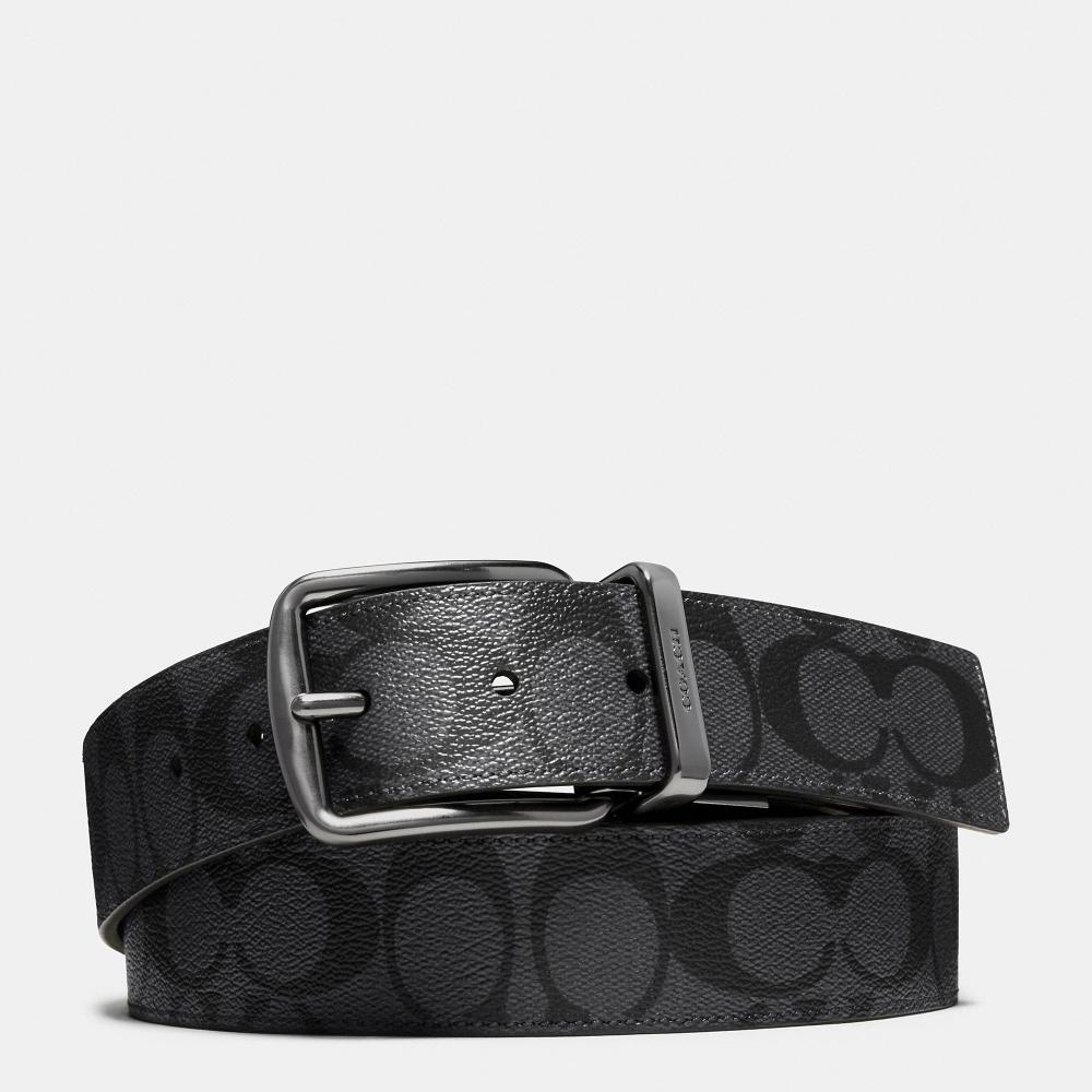 

Двусторонний ремень Coach Harness с пряжкой по размеру, 38 мм, темно-серый