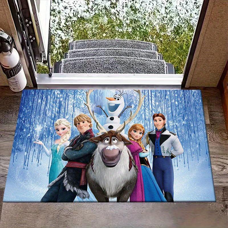 1pc Frozen Pattern Carpet Area Rug Non-slip Carpet Hand Washable Floor Mat Suitable For Living Room Bedroom Home Decor Room Decor Christmas
