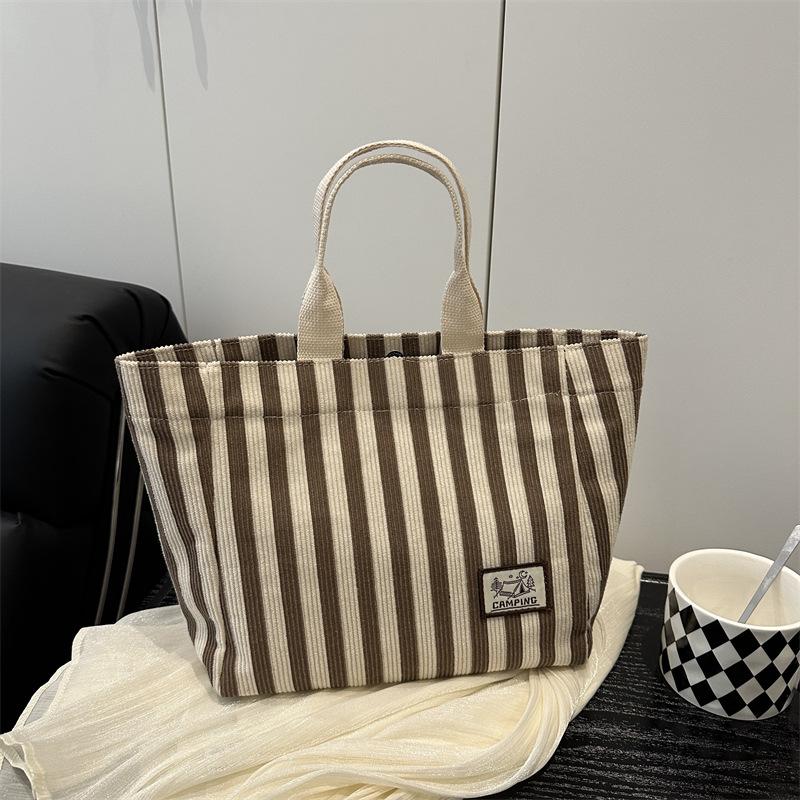 Large capacity bag women's fashion commuter tote bag female high school student class student tutoring bag
