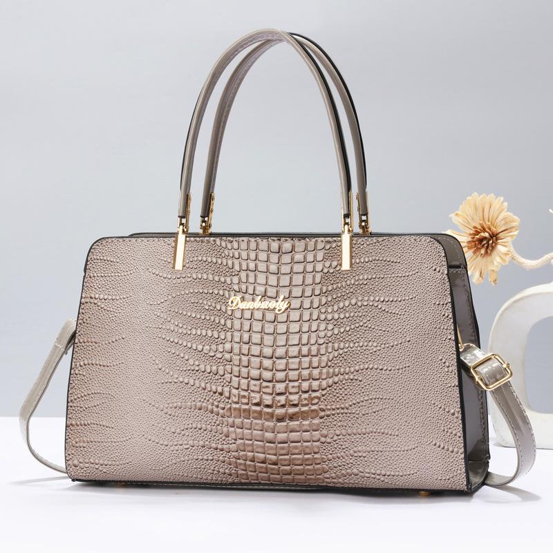 Women's Fashion Luxury Hot-Sale Patent Leather Lizard Pattern Shoulder Crossbody Top Handle Bag