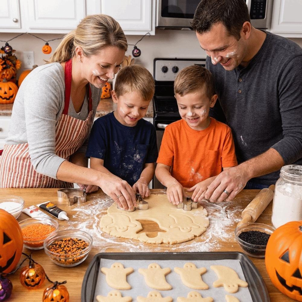15PCS/SET 3D Halloween Cookie Cutter Set Smooth Edges Pumpkin Cookie Cutter Fondant Decorating