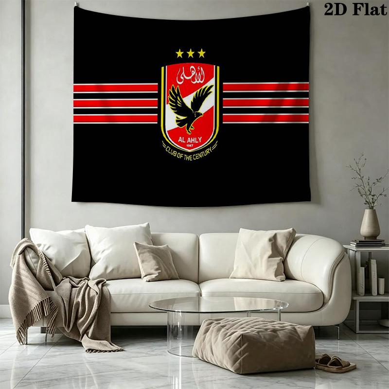 Al Ahly Sporting Wall Tapestry Aesthetic Wall Hanging Printed Fabric Blanket Decorative Tapestries for Bedroom Living Room Home Decor
