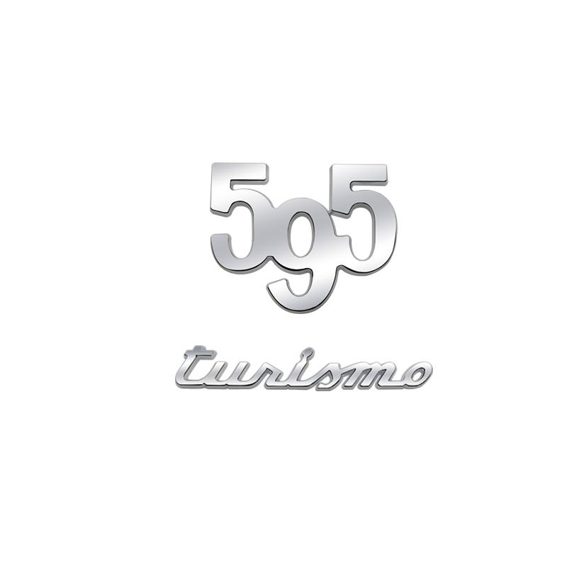 Car Sticker Metal 595 Logo Emblem Badge Trunk Decal For Abarth 695 595 Turismo Competizione 70th Anniversary