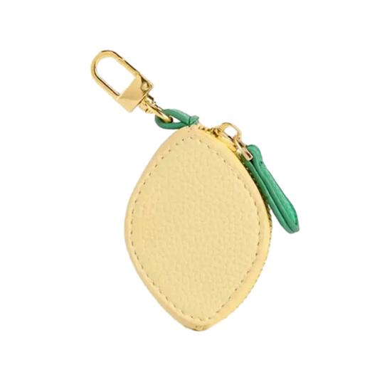 Fruit Coin Wallet Lemon Strawberry Zippered Purse Fruit Faux Leather Bag Mini Purse for Coins Lipsticks Street Daily Outings