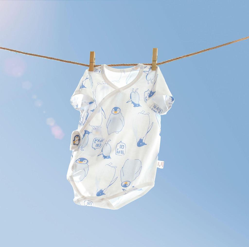 Unisex Newborn Short-Sleeve Bodysuit Pajamas