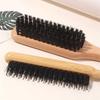 2 Pcs Luxury Boar Bristle Hair Brushes - for Sleek Ponytails, Smooth Hair, Volumizing & Edge Control - Backcombing & Detangling