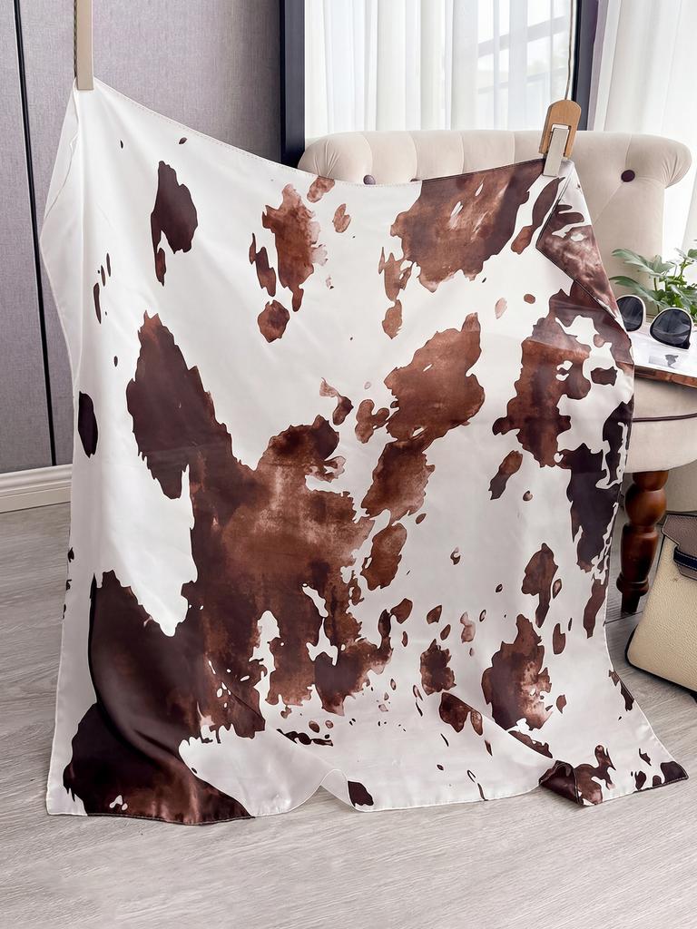 Pañuelo de moda Satén de Seda Bufanda para el Cuello Para Mujeres Estampado Pañuelos Hijab Femenino 90*90cm Chal Cuadrado y Bufandas Envolventes Para Dama
