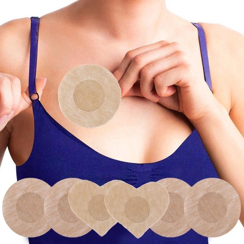 10PCS Women Invisible Breast Lift Tape Overlays on Bra Sexy Nipple Stickers Chest Covers Nipple Pasties Protection