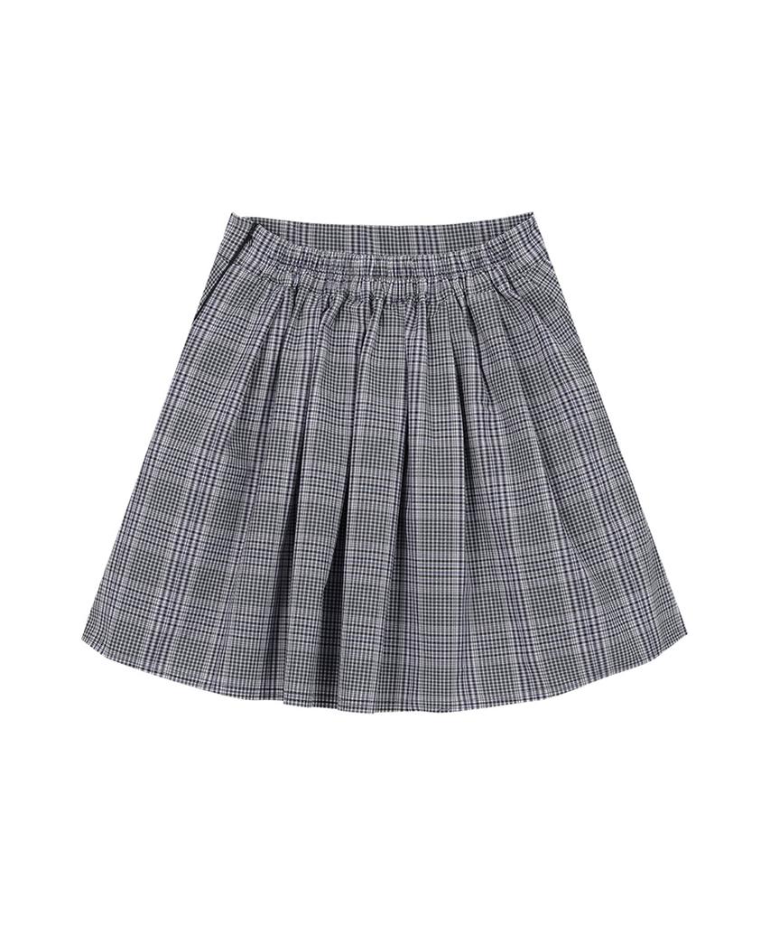 Isjabaibeu Pleats Check Skirt