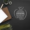 2D Flat Personalized Acrylic Apple Teacher Gift Plaque, Suitable for wall decoration, porch, room, villa, accents Home, Hallway, or Workplace - Rustic