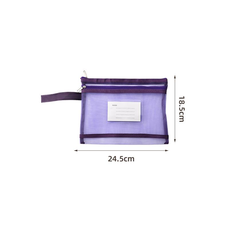 Transparent A4 Mesh Document and Storage Bag with Zipper