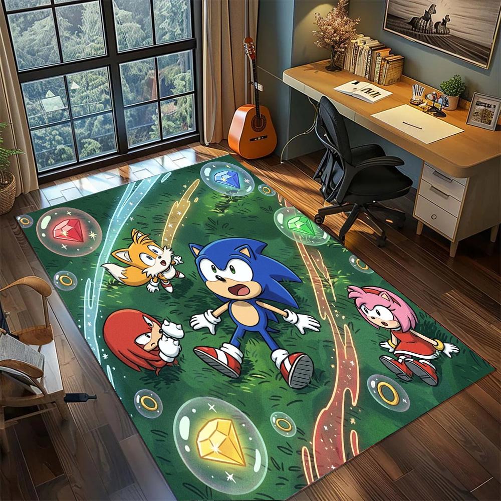 Hedgehog Sonic Bedroom Floor Mat Non Slip Large Area Washable Rug Carpet Gamer Room Home Decor.-TING