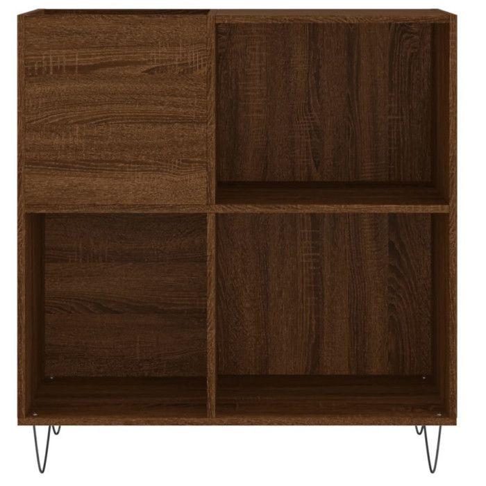 VidaXL Armoire à disques chêne marron 84,5x38x89 cm bois d'ingénierie 831779