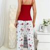 Europe and the United States Hot-selling Love Sexy Loungewear Sling Vest Pajamas Women Can Wear Trousers Set