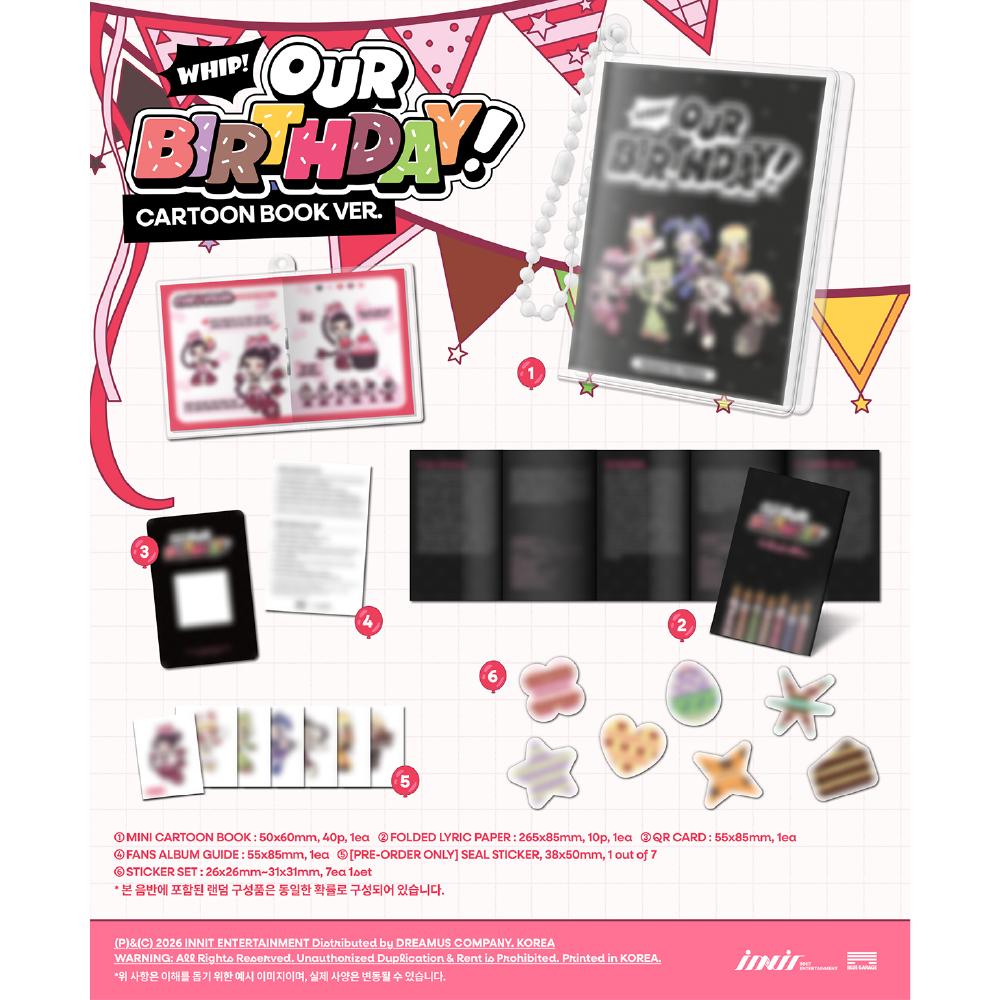 Pre-ordina OURBIRTHDAY 1° Album Singolo Our Birthday Cartoon Book ver. & POB