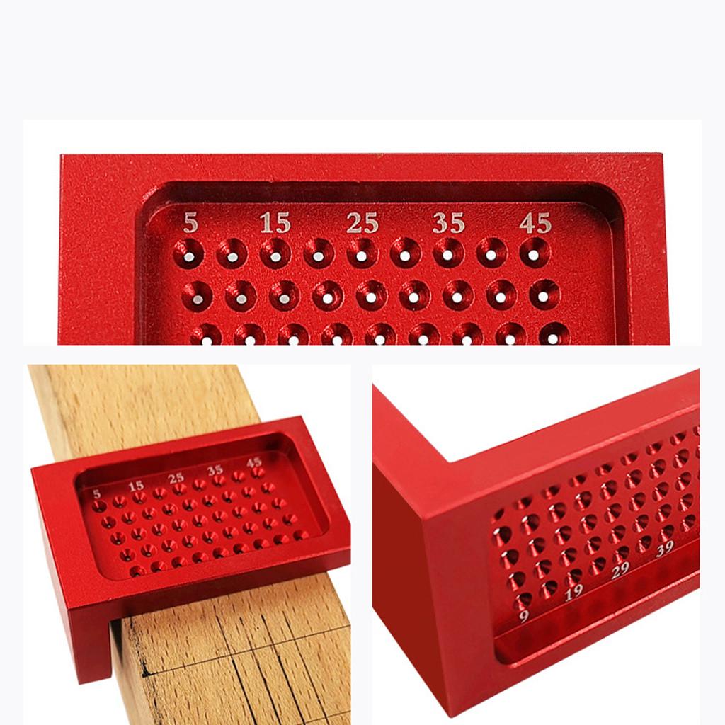 Carpentry T-Type Marking Hole Aluminum Alloy Crossed Gauge Measuring Feet Tool