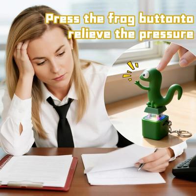 Echsen-Knopf-Schlüsselanhänger Dekompressionsspielzeug Lustige Echsen-Geräusche und Blitzeffekte Wiederaufladbar Tragbar Stressabbau Fidget-Spielzeug für alle Altersgruppen