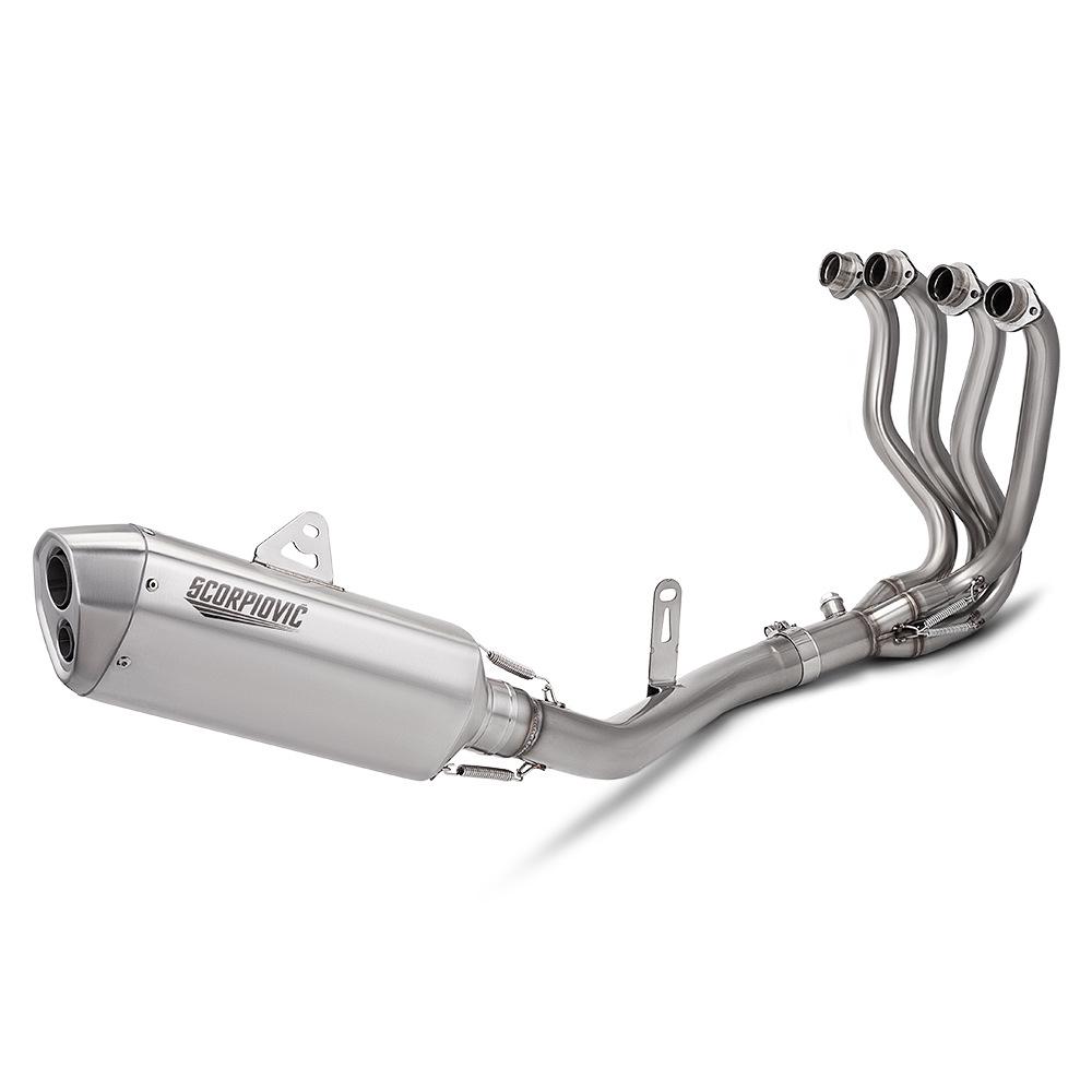 Motorcycle 500RR Full System Exhaust Modification - Stainless Steel Front & Rear Muffler