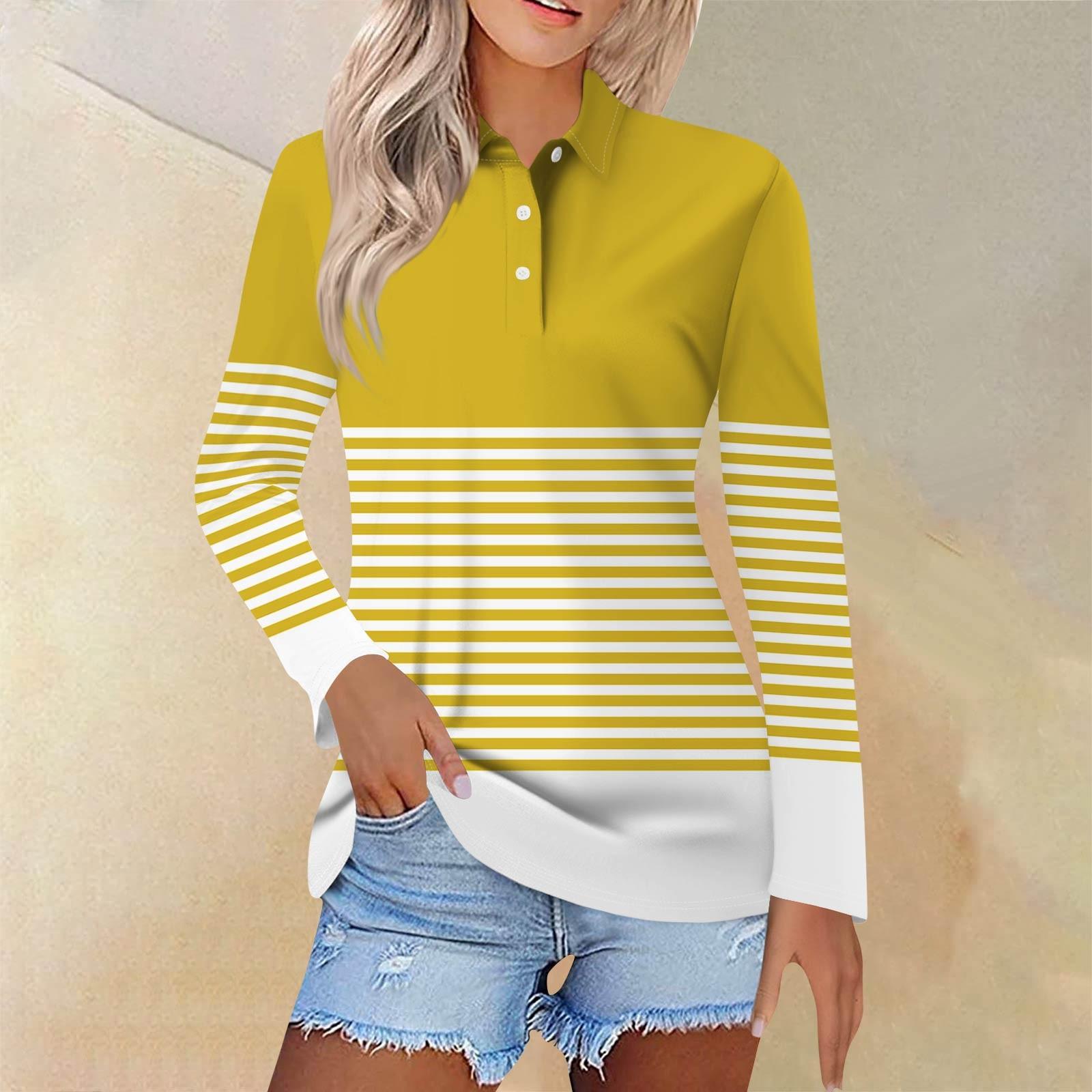 

Женская модная повседневная рубашка с короткими рукавами и принтом с лацканами, женские топы на пуговицах S жёлтый