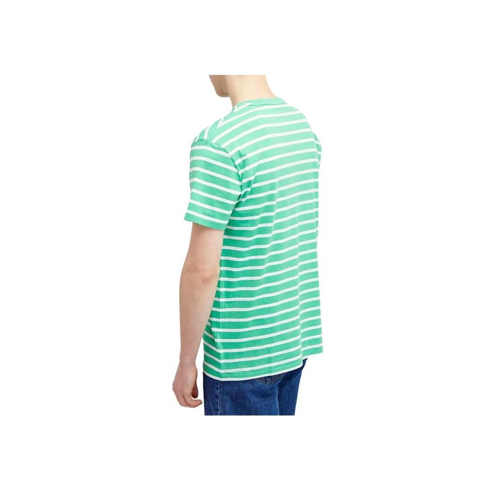 Polo Ralph Lauren Striped Embroidered Pattern Crew Neck Short Sleeve T-Shirt Men T-Shirts Green 710934662-005