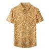 Camiseta de Verano para Hombre Estilo Hong Kong Cuello Suelto Camisa de Manga Corta para Hombre Camisa para Hombre