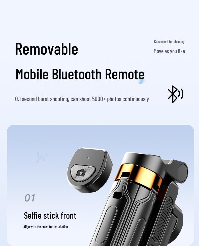 3-in-1 Portable Selfie Stick & Phone Holder for Vlogging and Streaming