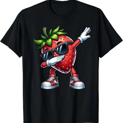 Dab Strawberry Dancing Dabbing Fruit T Shirt