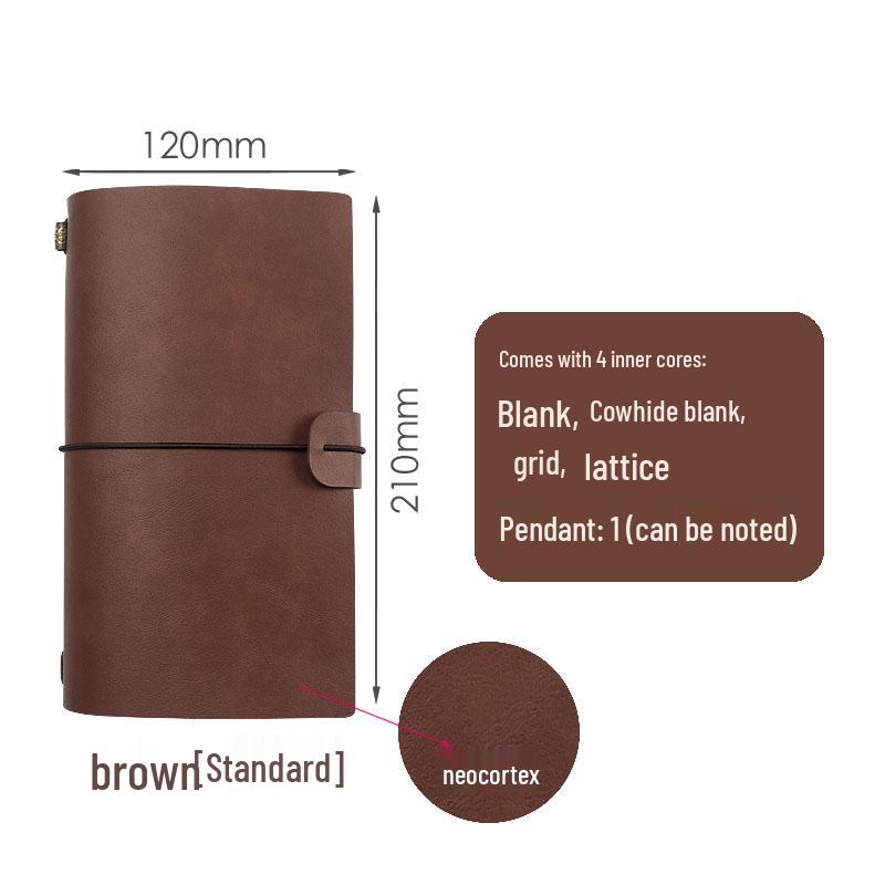 

Ретро кожаный дорожный журнал - Портативный дневник на разъемных листах и креативный блокнот-планер