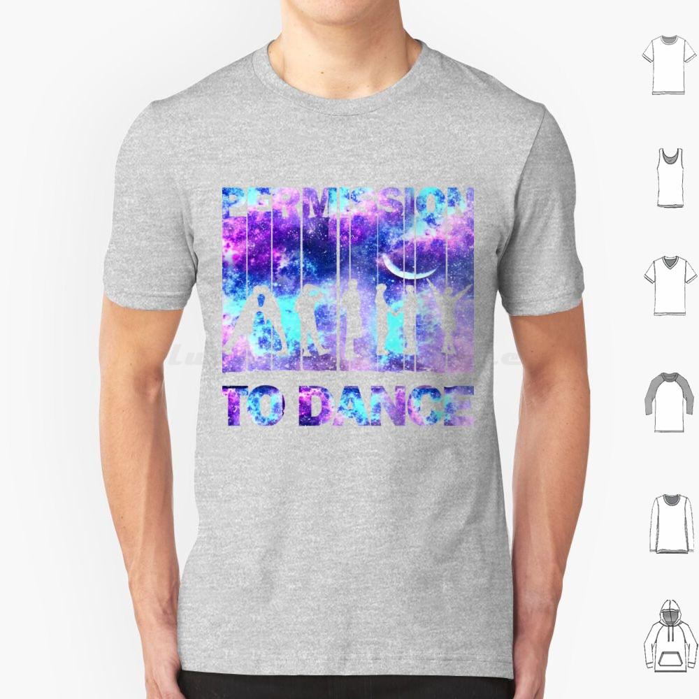Permission To Dance-Galaxy Army Silhouette Classic T Shirt Big Size 100% Cotton Permission To Dance Galaxy Army Silhouette S