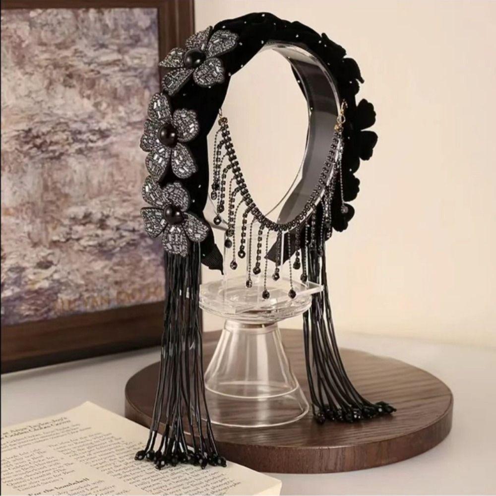 Korean Style Wide Hair Band Exquisite Party Celebration Tiara  Ladies Hairpin