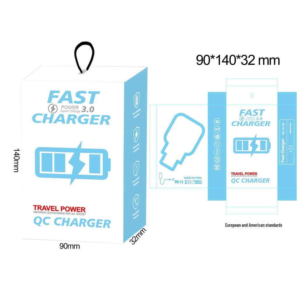 55W USB & Type-C PD Dual Port Super Fast Charging Mobile Charger
