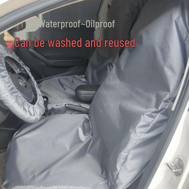 Waterproof Oxford Car Seat Cover - Oil-Proof & Dustproof for Repair Shops, Pet Protection, Chauffeur Use