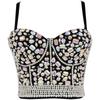 Women's Rhinestone Beaded Corset Bustier Top Party Glitter Corset Top Bra Tank Top