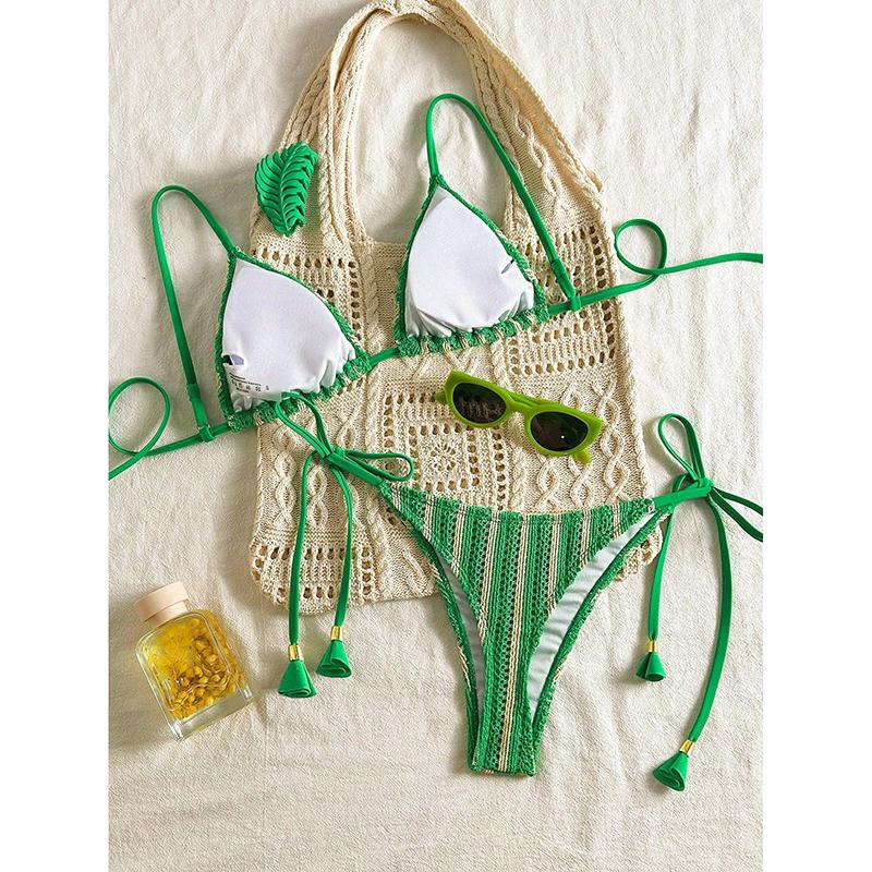 Sexy Bikinis Striped Swimsuits Women Swimwear Push Up Female Beach Swim Wear Bathing Suit Brazilian Bikini Set Pool Bather