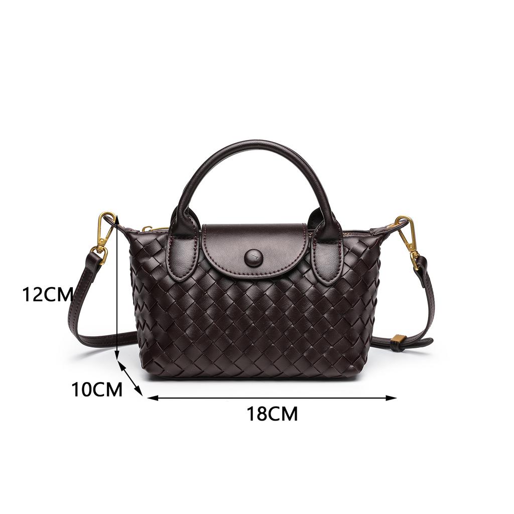 Hot-selling New Hand-woven Longxiang Bag Shoulder Dumpling Bag Commuter Light Luxury Handbag
