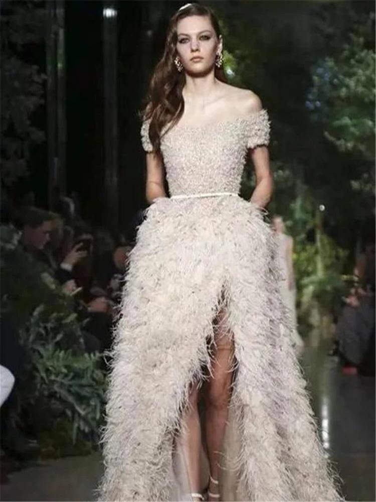 Feather53 Color Ostrich Feather Trim Ribbon 10-15cm 1M for Crafts Wedding Dresses Carnival Costume Home Decoration Sewing Accessories