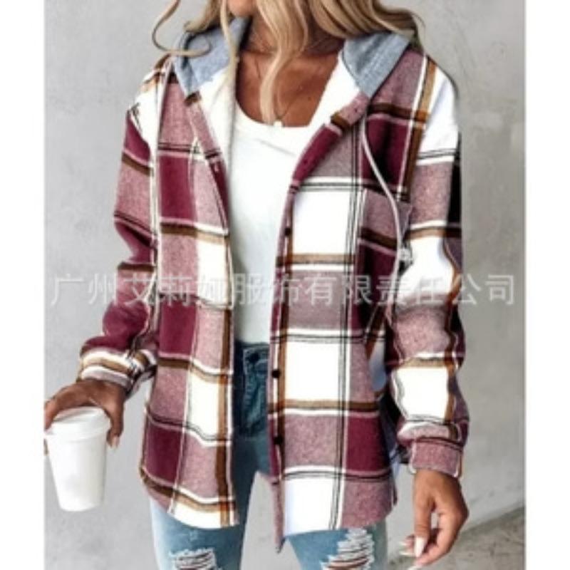 QICED Women's Vintage Casual Autumn Winter Long Sleeve Jackets & Coats