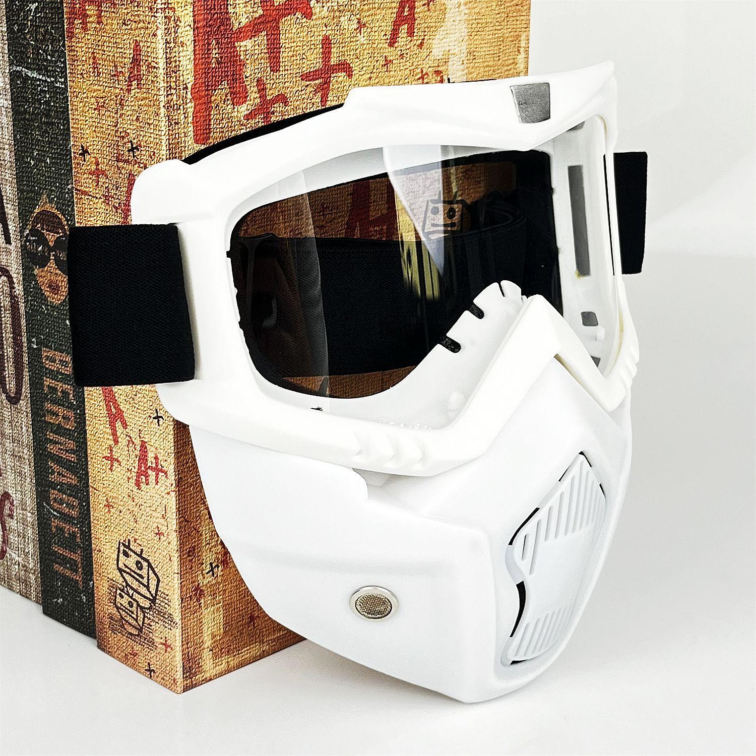 

Cycling mask with integrated high-definition polished welding protective glasses, anti-fog, windproof, full-face reflective anti-fog mask 04