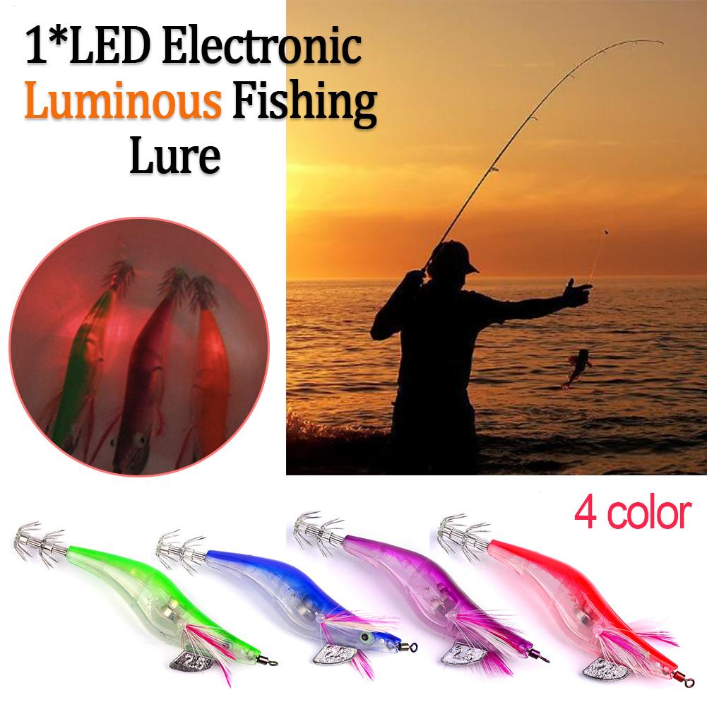 Fishing Lures Luminous Shrimp Octopus Cuttlefish Squid Bait Jig Night Fishing Blow Barrel Squid Hook Ocean Boat Fishing