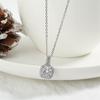 ZAKOL Simple Geometric Crystal White Zircon Pendant Necklace For Women copper-Color Wedding Party Zircon Gift With Box