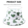 Fashionable Love Pattern Bucket Hat for Various Head Size Winter Autumn Thicken Fisherman Hat Headpiece for Casual Wear