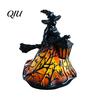 Resin Craftsmanship Ornament Halloween Witch/Ghost LED Lamp, Gothic with Warm Light for Unique Gift Home Decor, Desktop Spooky Night Party Decor Theme